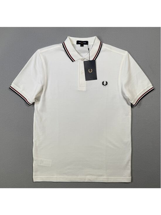 Fred Perry Other - Fred Perry Short Sleeve Slim Fit Twin Tipped Polo Shirt, White Medium $110